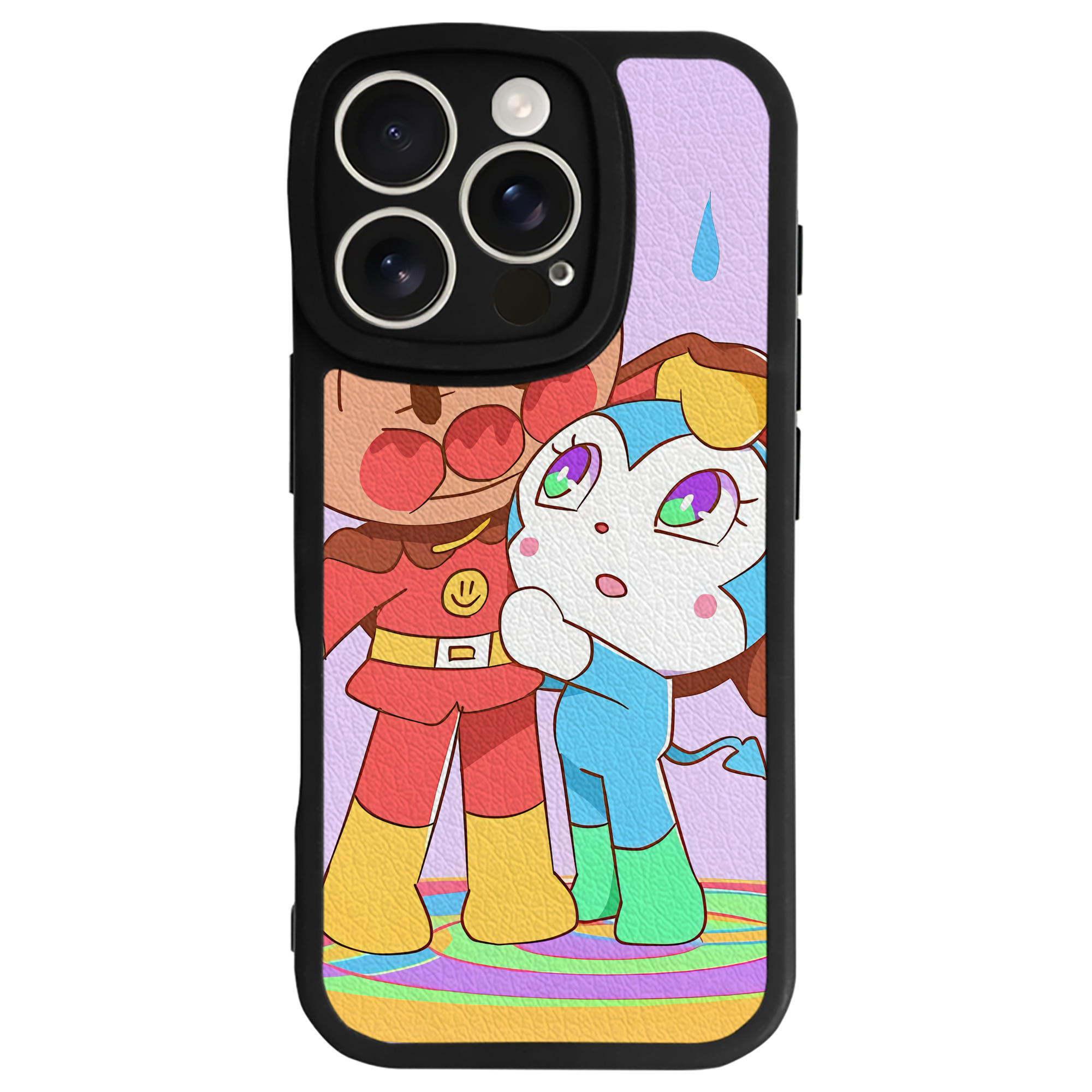 （画像用） アンパンマン Anpanman 【iPhone 16シリーズ対応】シリコンスマホケース（レザー調） 材質：シリコン
